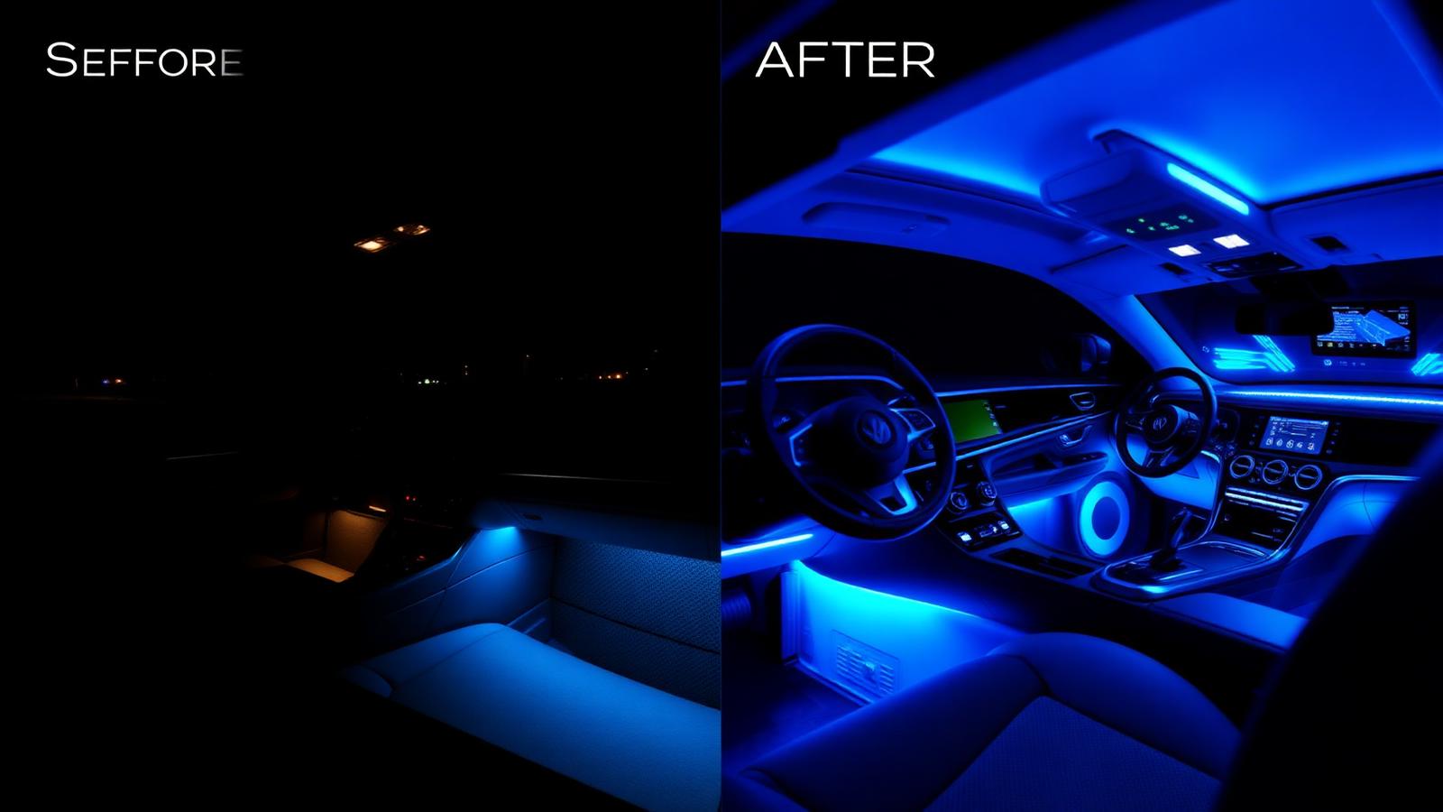Before and after interior upgrade